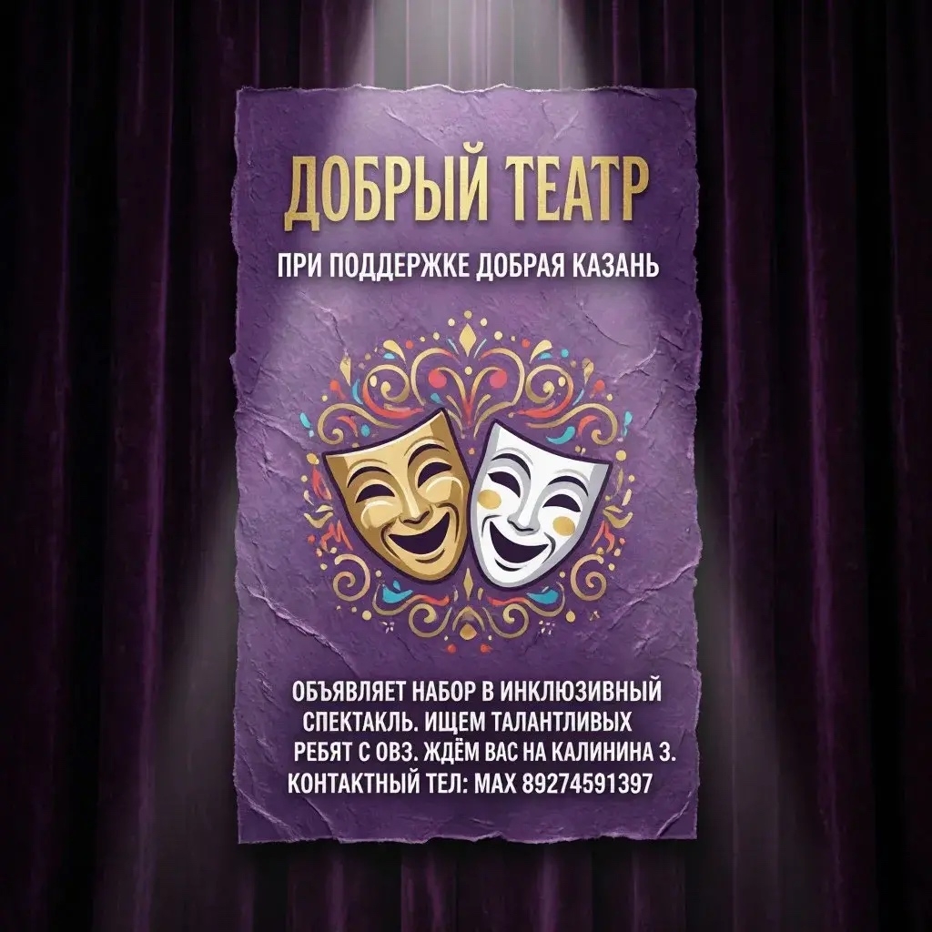 Приходи играть инклюзивный спектакль! 